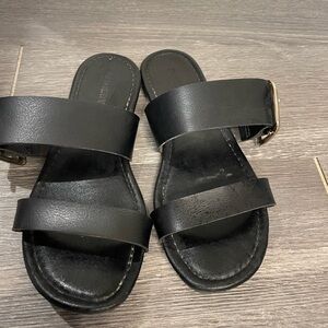 Old Navy Chic Black Double Strap Sandals